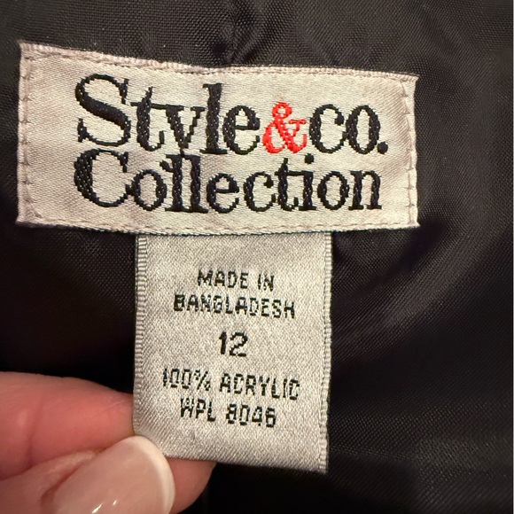 STYLE & CO Women's Black and White Jacket/size 12 - Picture 8 of 8